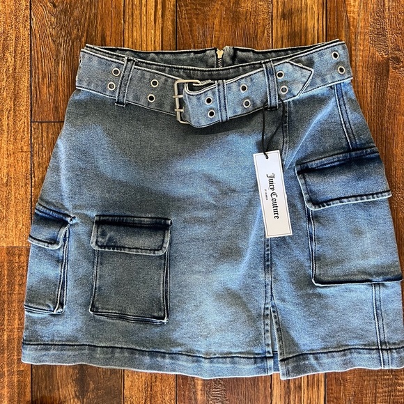 NWT Juicy Couture Denim Skirt 27 - Picture 9 of 9